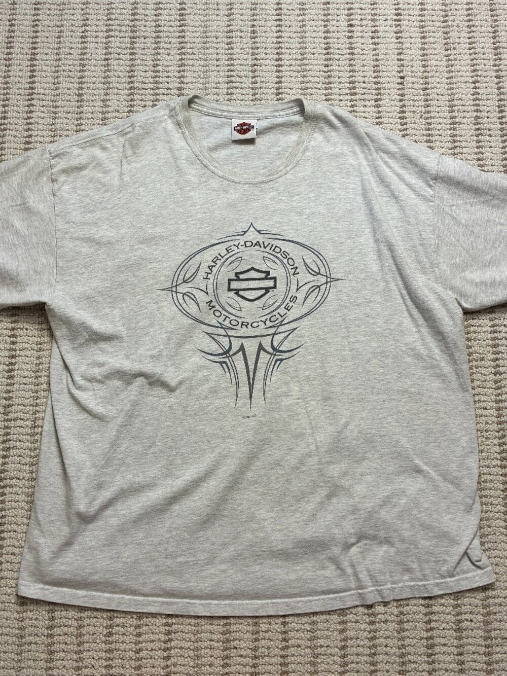Vintage Harley Davidson Shirt XL Gray White Myrtle Beach SC Hanes Beefy 2005